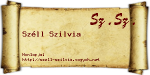 Széll Szilvia névjegykártya